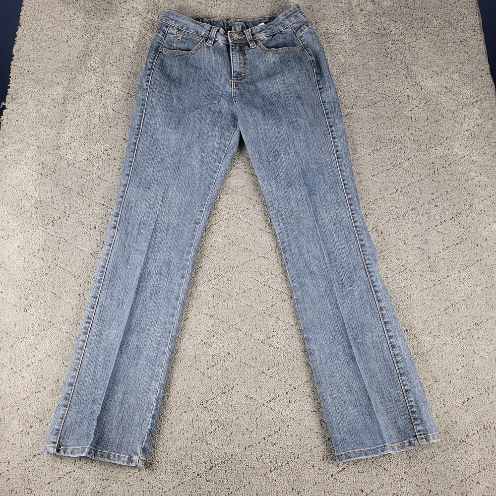 Aura By‎ Wrangler Jeans Womens 4 Blue Bootcut Flap Pocket Medium Wash Stretch
